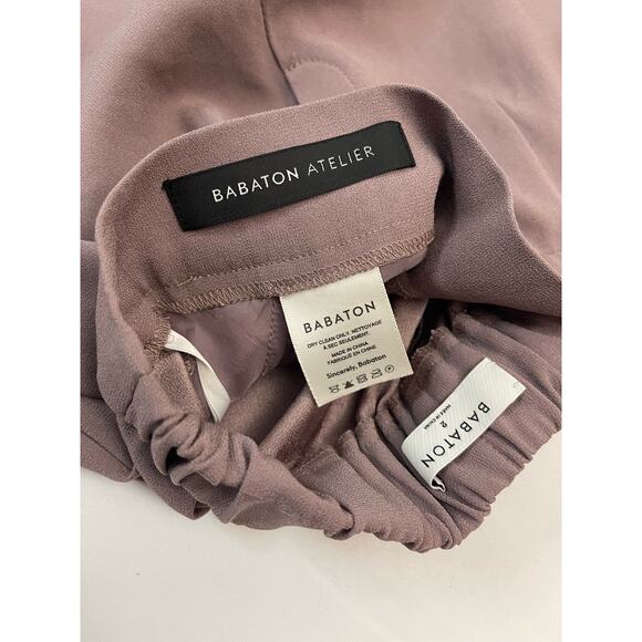 Aritzia Babaton Conan Pant Cropped Slim-Leg Trousers Shadow Mauve Size 2 - Picture 6 of 12